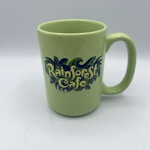 Green Ceramic Rainforest Cafe Coffee Mug Cup